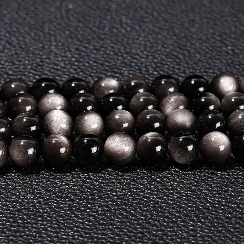 Natural Silver Obsidian Bracelet · Protection & Spiritual Energy